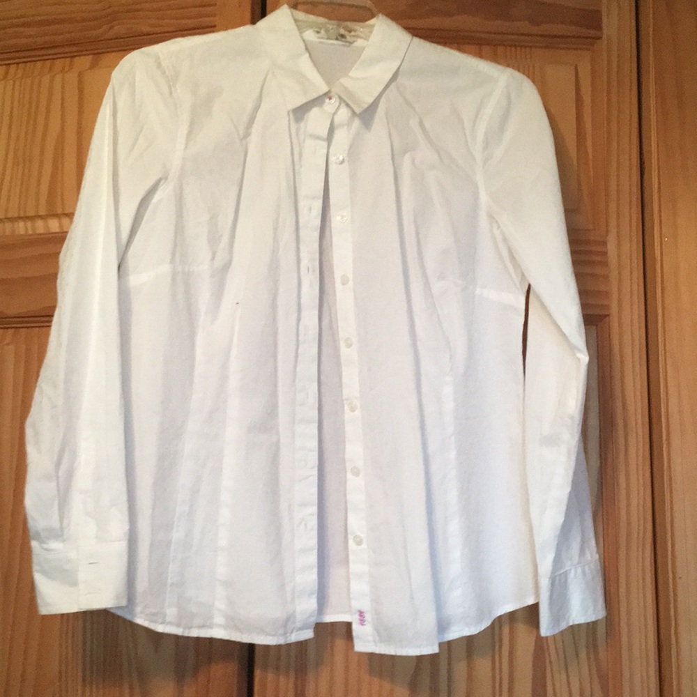 Women's white button down